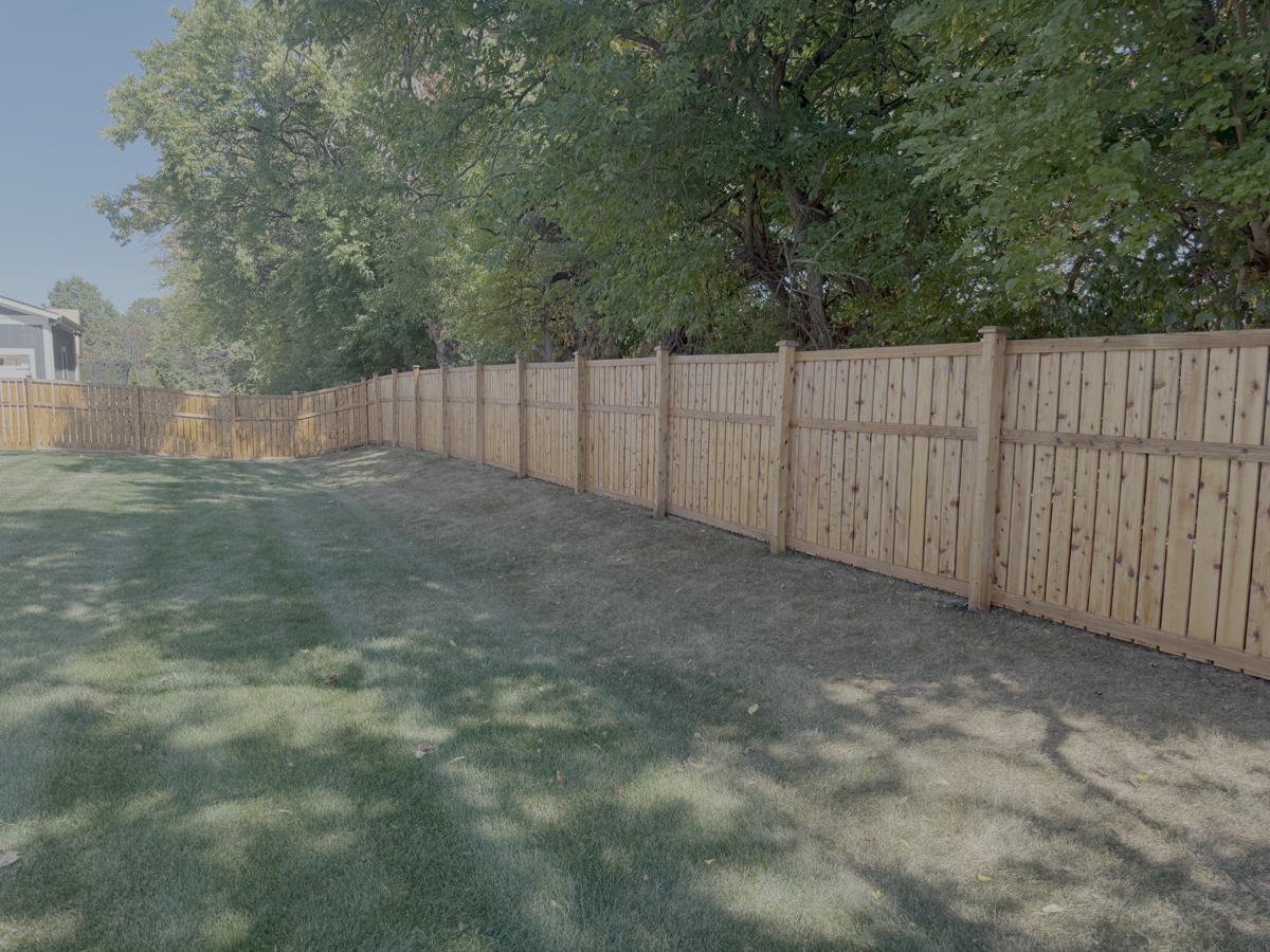 Freshly stained deck